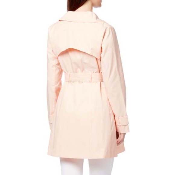 Jessica Simpson Blush Ruffle Trench Coat M - Picture 2 of 8